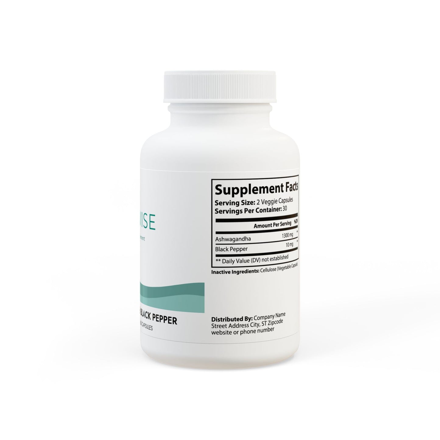 Ashwagandha and Black Pepper Supplement (60 capsules)