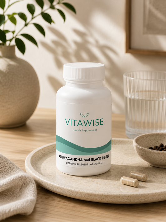 Ashwagandha and Black Pepper Supplement (60 capsules)